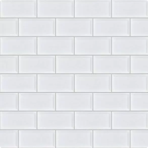 White Beveled - ceramic tile
